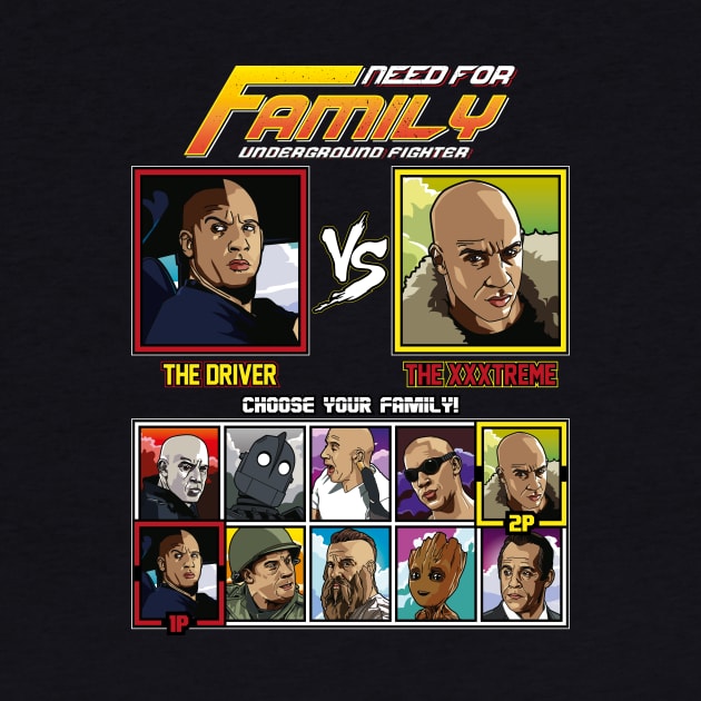 Vin Diesel Family Fighter by RetroReview